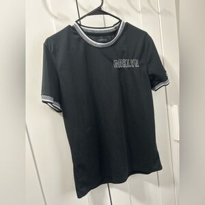 Black & Gray Ringer Tee – BRKLYN Graphic Shirt (S)